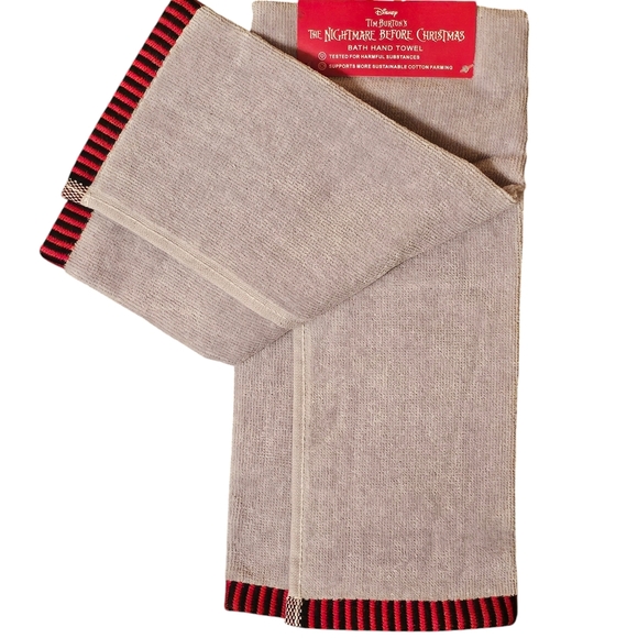 Disney Set Of 2 Bath Hand Towels Tim Burton's The Nightmare Before Christmas - Picture 3 of 4